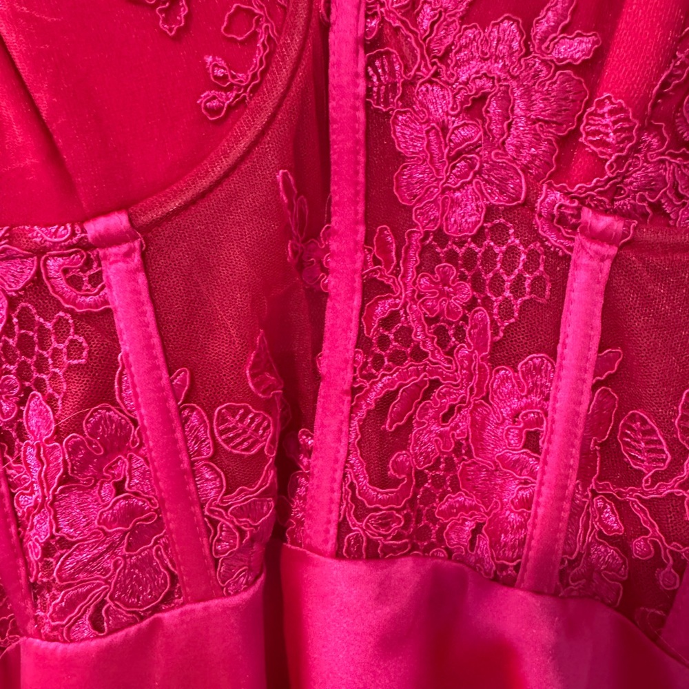 Lulu's Strapless Pink Evening Gown - Picture 8 of 11